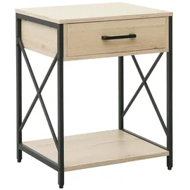 Hti-Living Beistelltisch Cedrik mit Schublade Artisaneiche-Schwarz