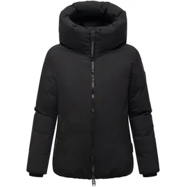 Navahoo Damen, Warme Winterjacke mit 2-Wege-Reißverschluss Blütenlicht 14 Black Gr. XS - XS