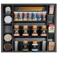 SO-Tech Orga-Box I Multi-Gewürzdoseneinsatz 513 x 473 x mm Lavagrau mit Perlstruktur Multi-gewürzglaseinsatz Für Tandembox Antaro/Intivo u. Modernbox im 60er Schrank Schubladeneinsatz