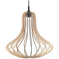 Pendelleuchte Elza Holz natur Lamellen E27