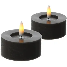 adilina LED Maxi Teelichter Lina 7 cm schwarz 2 St.