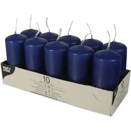 Papstar Stumpenkerze 4 x 9 cm 40 St. dunkelblau 