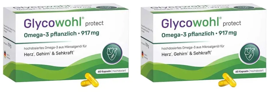 Glycowohl Omega-3 Kapseln 917 mg vegan + DHA + EPA + DPA