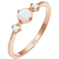 Elli Trend Bandring Trio Geo Vintage Opale 925 Silber Ringe   Damen 