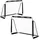 Relaxdays Fußballtor 2er Set, Kinder & Erwachsene, HBT: 110 x 150 x 75 cm, Metall, stabile Tore Fußball, schwarz