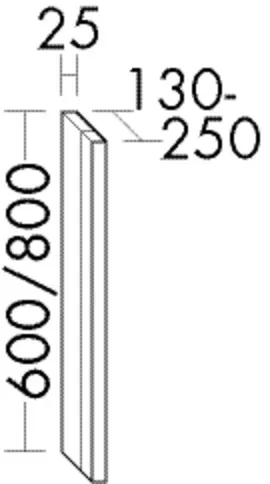 Burgbad Leuchte Sys30 PG3 Diago 800x25x140-250 Schilf Matt, ACEJ025RF3354 ACEJ025RF3354