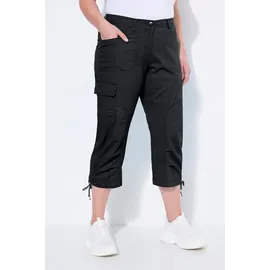 Ulla Popken Cargohose in schwarz | Gr.: 48 - Normalgröße