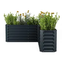 Blumfeldt High Grow Hochbeet Gartenbeet Wetterfest Rostfrei Robust 160x60x160