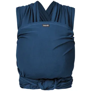 Hoppediz Elastisches Tragetuch ✓ für Frühgeborene ✓ für Neugeborene ✓ für Babys bis 9 kg ✓ 100% Bio-Bauwolle (GOTS) ✓ inkl. bebilderter Trageanleitung | 5,40m Indigo