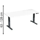 Geramöbel Schreibtisch Elevate Plus, elektrisch höhenverstellbar, HxBxT 630-1.280 x 1.800 x 800 mm, weiß/anthrazit