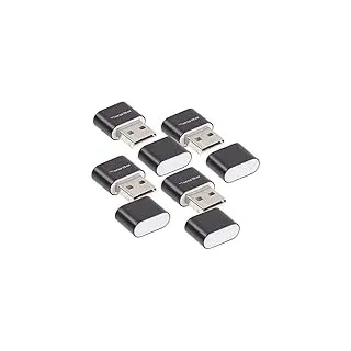 PEARL Mini USB Stick: 4er Pack Mini-Cardreader für microSD(HC/XC)-Karten bis 128 GB & USB (Kartenleser, Micro SD, microSDHC Speicherkarten)