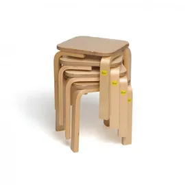 Erzi Hocker Formholz 38 x 38 x 38 cm Natur