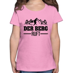 Shirtracer T-Shirt Der Berg ruft – schwarz Kinder Sport Kleidung rosa 128 (7/8 Jahre)