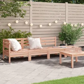 vidaXL Gartensofa 4-Sitzer Loungesofa braun
