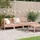 vidaXL Gartensofa 4-Sitzer Loungesofa braun