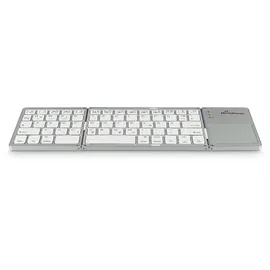 MediaRange kompakte Funk-Tastatur mit 63 Tasten und Touchpad, silber,