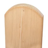 Zaunlatte Lignum 2 x 9,5 x 60 cm – Zaunbretter aus sibirischer Lärche, naturbelassen – halbrunde Holzlatte – Zaunbretter für individuellen Gartenzaun
