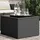 vidaXL Gartentisch mit Glasplatte 72,7 x 57,6 x 37 cm Schwarz