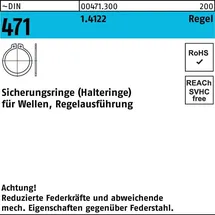 Sicherungsring DIN 471 6x 0,7 1.4122 Regelausf. 100 Stück