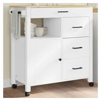 VidaXL Küchenwagen MONZA 84x40x90 cm Massivholz Kiefer