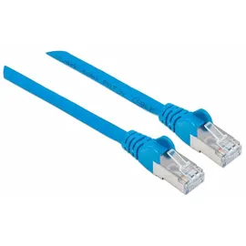Intellinet Network Solutions Intellinet Netzwerkkabel Patchkabel CAT 6a S/FTP, 1.50 m, Blau Folienschirm, Geflechtschirm, Geschirmt, Halogenfrei 1St.