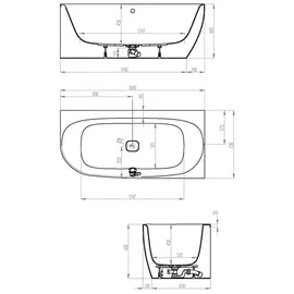 Hoesch iSensi Eckbadewanne 160 x 75 cm (3974.010)