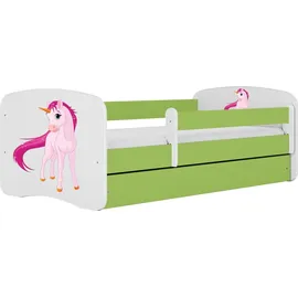 raumhirsch furniture Kinderbett Einhorn 80 x 180 cm Holzwerkstoff grün