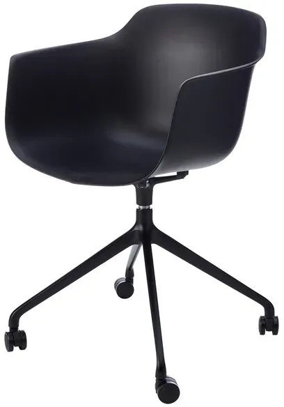 Stuhl mit Rollen Alba schwarz, 82x57x54 cm