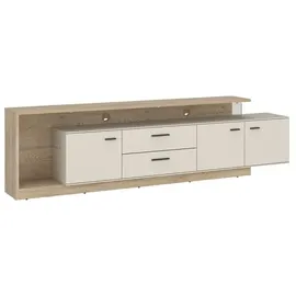 wójcik Meolo TV-Lowboard  cm Braun Kunststoff/Metall/Holzwerkstoff