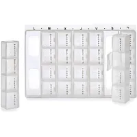 7 Tage PILLENBOX Kunststoff Weiss Pillendose Tablettenbox Tablettendose Medikamentenbox Medikamentendose Pillen Tabletten Dose Box 53