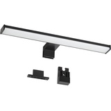 Oktaplex lighting Oktaplex 3 in 1 LED Spiegelleuchte 40cm Schwarz 3000K Warmweiß 8W IP44