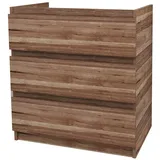 BELVIT Waschbeckenunterschrank 80 cm Eiche MDF Softclose hängend