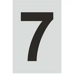 Ziffer Edelstahl-Optik -  7