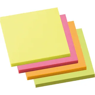 SOENNECKEN Haftnotiz 5836 75x75mm neonfarben 4x100Blatt 4 St./Pack.
