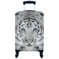 MuchoWow Handgepäckkoffer Tiger - Winter - Tiere, 4 Rollen, Reisetasche mit rollen, Handgepäck für Ferien, Trolley, Reisekoffer bunt