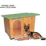 Original Legno Italia - Hundehütte Hundehaus Hundehöhle Hundebox Aus Holz Massiv Wetterfest Echtholz made in italy Mod. Italy d - Deutscher