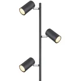 GLOBO LIGHTING Stehlampe Stehleuchte Wohnzimmer Stehlampe mit Leselampe Spots Lampe schwarz