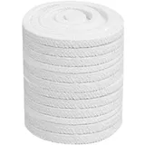 ZDUD Dichtungen aus Keramikfaserseilen, quadratisches Keramikfaserseil – geflochtene Flachdichtung 1260 °C Keramikfaserseil 18 x 18 mm Ofentür-Dichtungsstreifen(300CM)