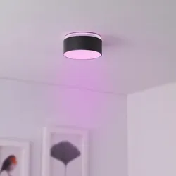 Einbaustrahler Rahmen rund indirektes Licht - Farbe: Schwarz - LED Leuchtmittel:...