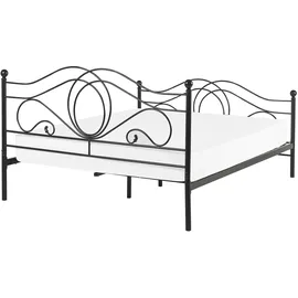 Beliani Metallbett Schwarz