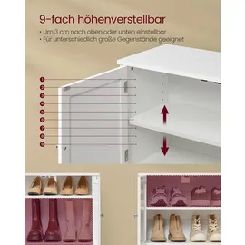 VASAGLE Schuhschrank 35 x 80 x 70 cm grau / grau