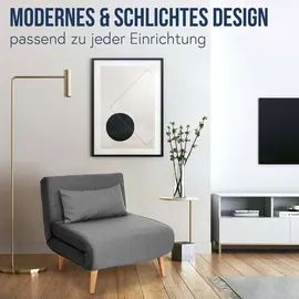 Mendler Schlafsessel HWC-D35 Stoff 0 x 0 x 0 cm Grau