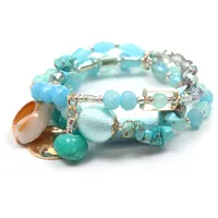 COLLEZIONE ALESSANDRO Mona Armband aus Glas blau 1-tlg Größe onesize
