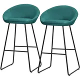 ML-Design Barhocker 75 cm hoch 2er Set Petrol