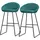 ML-Design Barhocker 75 cm hoch 2er Set Petrol