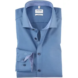 Olymp Businesshemd OLYMP Level Five body fit, Herren, Gr. 41, N-Gr, blau, 97% Baumwolle, 3% Elastolefin, Hemden