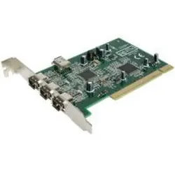 StarTech.com 4 Port 1394a FireWire PCI Schnittstellenkarte 3x extern 1x intern FireWire-Adapter