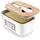 AISBUGUR Große Butterdose für 250g Butter - Butterdose mit Messer Keramik Butterdosen Double-Layer-Silikon-Dichtung Buttebox mit Deckel - Gute Küche Geschenk (Weiß)