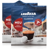 Lavazza Kaffeepads Classico 18 Pads - Für Kaffee-Padmaschinen 125g (2er Pack)