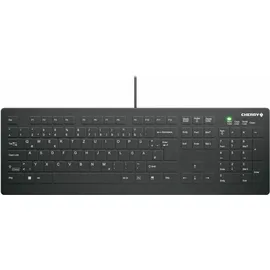 Cherry AK-C8112 Medical Keyboard, schwarz, vollversiegelt, USB, DE (AK-C8112-US-B/GE)